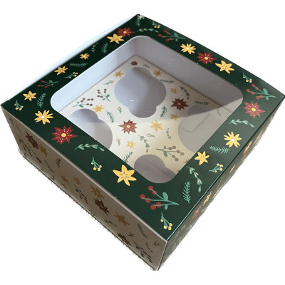 Caixa 4 Cupcakes Natal