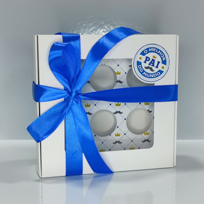 Caixa 6 Brigadeiros c/ Janela Dia do Pai