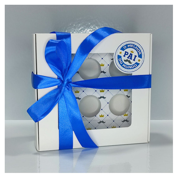 Caixa 6 Brigadeiros c/ Janela Dia do Pai