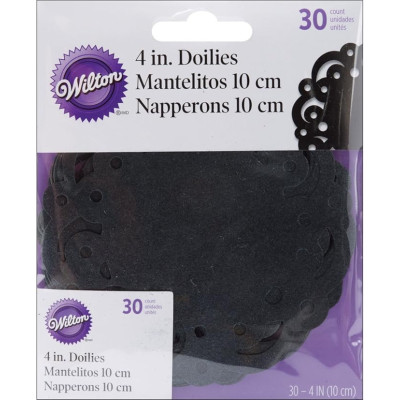Naperon Preto 10cm 30un