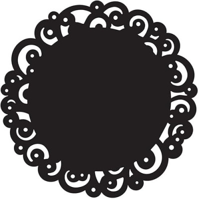 Naperon Preto 20.3cm 16un