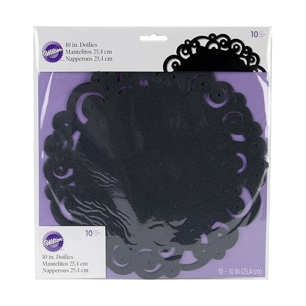 Naperon Preto 20.3cm 16un