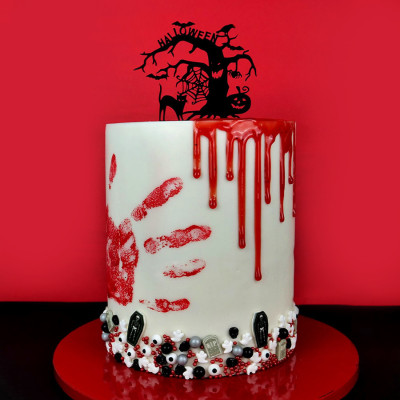 Topper Preto Árvore Assombrada