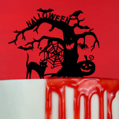 Topper Preto Árvore Assombrada