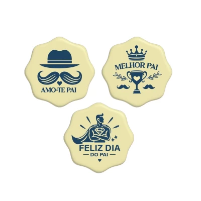 Placa de Chocolate Branco Dia do Pai – Presente Doce para Pai