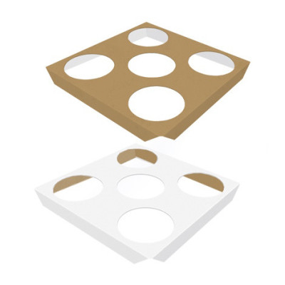 Caixa para 5 Brigadeiros Kraft com Visor | Embalagem para Doces